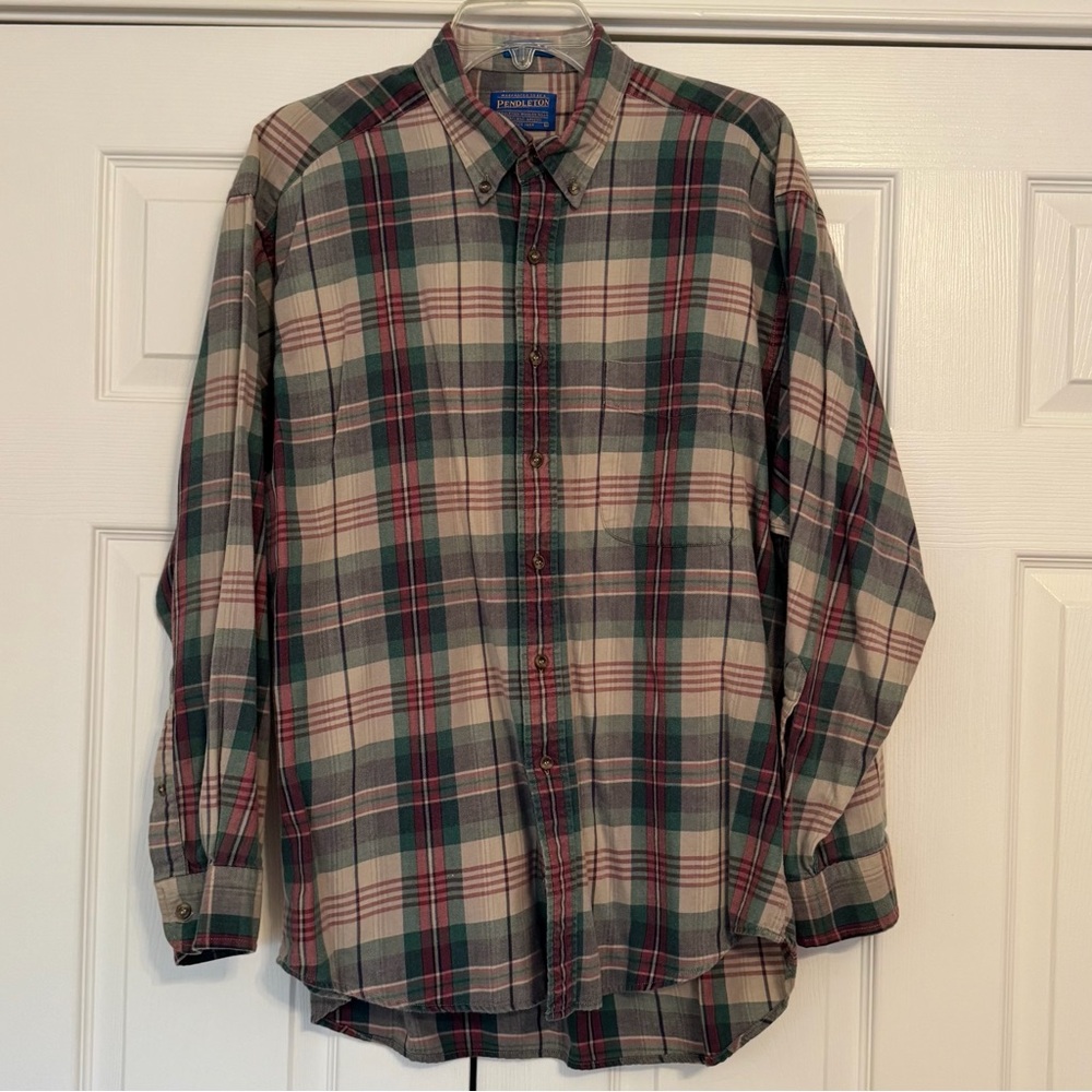 Pendleton Cotton & Wool Plaid Button Down L